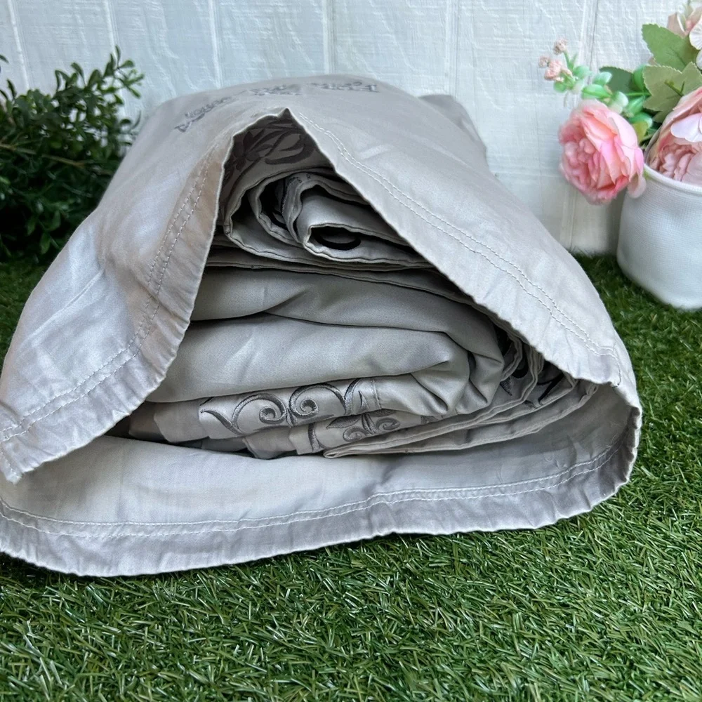 PURE PARIMA Certified Egyptian Cotton Ariane Duvet Cover grey size KING $295 NEW